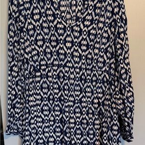 Old Navy Blue and White Patterned Dress